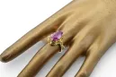 Ring Amethyst 14 Karat Gelbgold Vintage Stil vrc134y